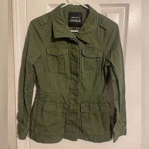 Charming Charlie Army Green Utility Jacket